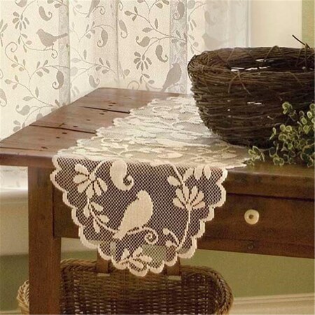 Heritage Lace 14 x 36 in. Bristol Garden Runner, White BG-1436W